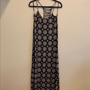 Black/ Tan Maxi Dress
